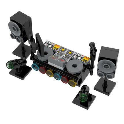 LEGO "DJ Booth" - Music Festival Setup, Mixer, Speakers, Lights [MiniMOC]