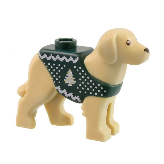 LEGO Minifigure Animal - Dog, Labrador, Christmas, Holiday Knit Sweater [105143pb04] 6481651