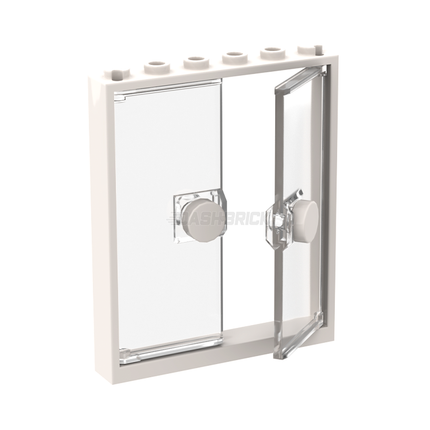 LEGO Window/Door Frame and Doors 1 x 6 x 6, White, Trans-Clear [42205 / 80683]