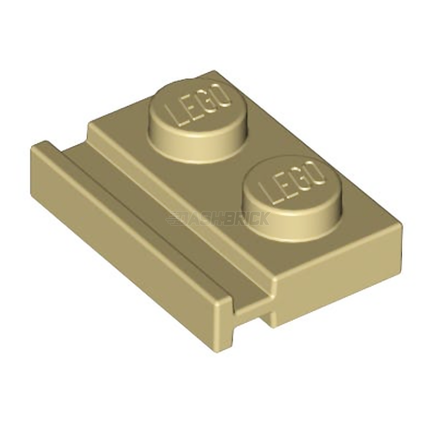 LEGO Plate, Modified 1 x 2 with Door Rail, Tan [32028] 4160483