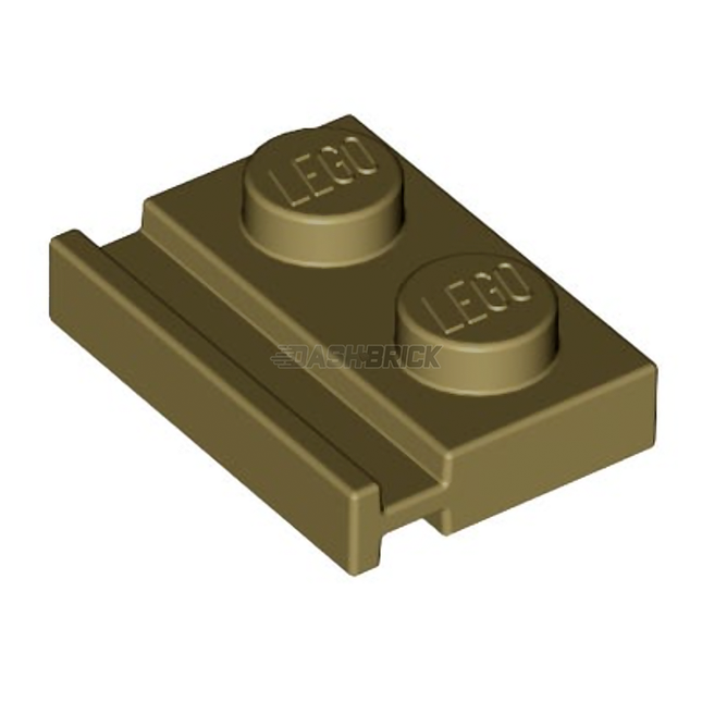 LEGO Plate, Modified 1 x 2 with Door Rail, Tan [32028] 4616711