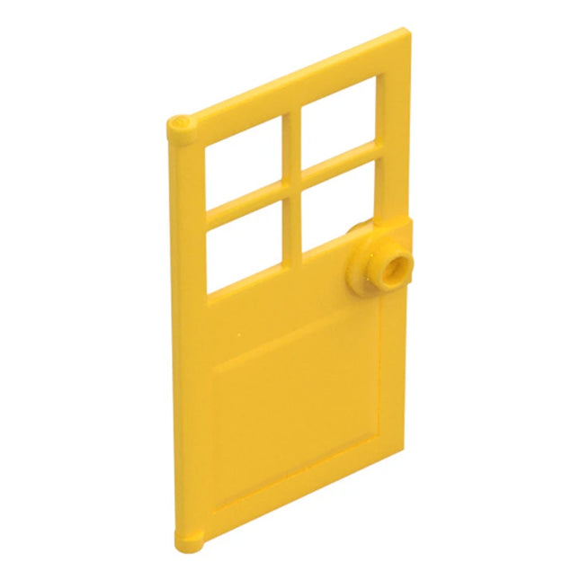 LEGO Door 1 x 4 x 6 with 4 Panes and Stud Handle, Yellow [60623]