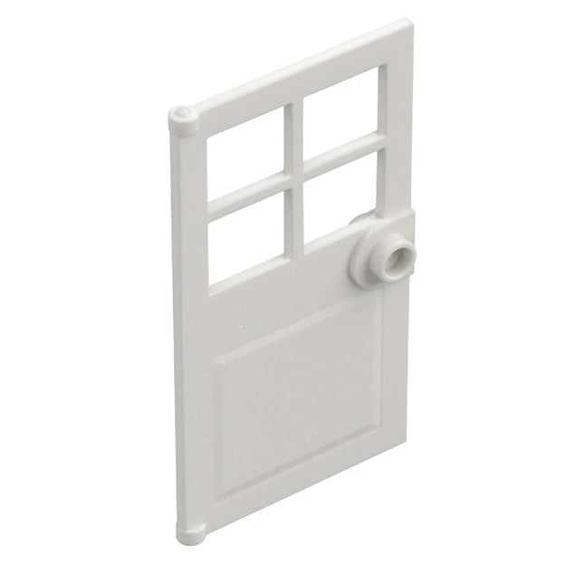 LEGO Door 1 x 4 x 6 with 4 Panes and Stud Handle, White [60623]