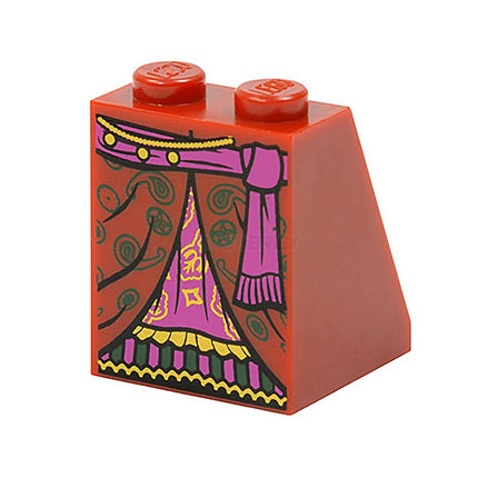 LEGO Minifigure Parts - Minifigure Dress/Skirt/Robe, Layered with Purple Panel and Sash, Dark Red [3678bpb057] 6020217