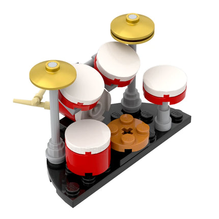 LEGO "Drum Set" - Drums, Cymbals, Drumsticks [MiniMOC]