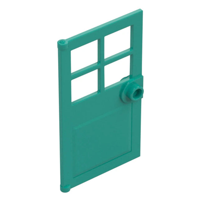 LEGO Door 1 x 4 x 6 with 4 Panes and Stud Handle, Dark Turquoise [60623] 6431639