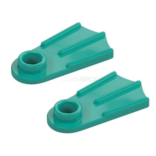 LEGO Minifigure Accessory - Flippers, Footgear, Set of 2, Dark Turquoise [2599a]