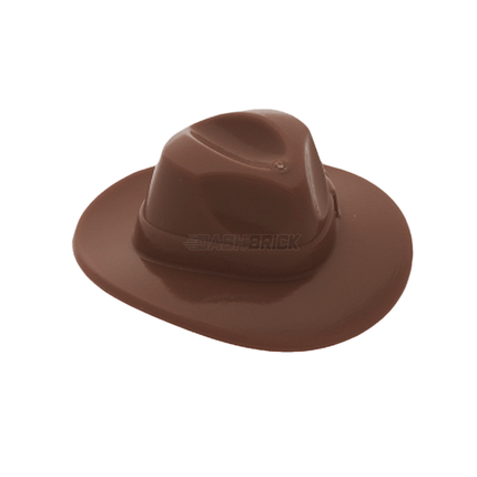 LEGO Minifigure Part - Hat, Wide Brim Outback Style (Fedora), Dark Brown [61506]