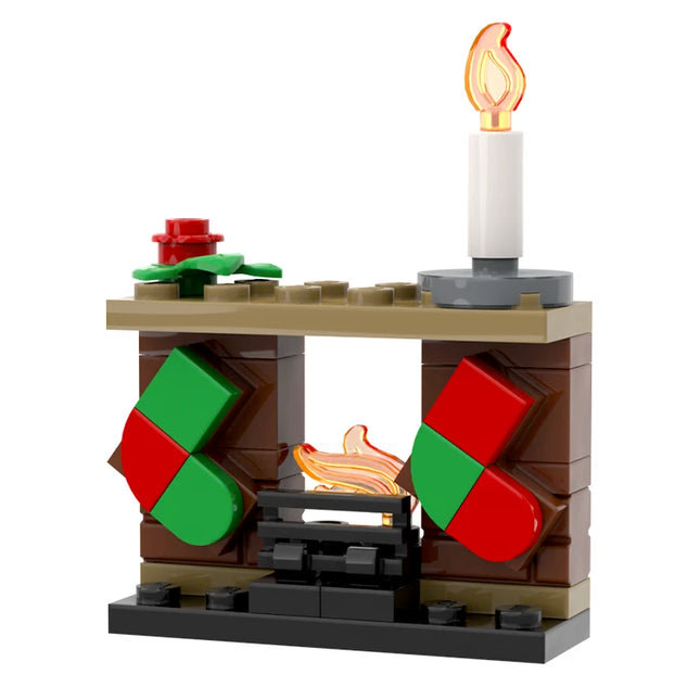 12 Days of Christmas - Fireplace - Made with Genuine LEGO® [MiniMOC]