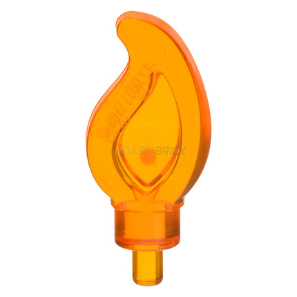 LEGO Minifigure Accessory - Candle Flame, Small Fire, with Pin, Trans-Orange [37775] 6357747