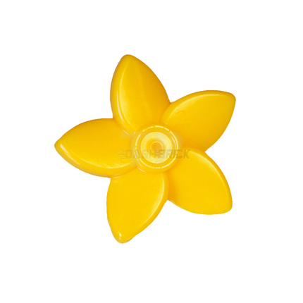 LEGO Flower, Pointed Petals and Pin, Bright Light Orange [18853]