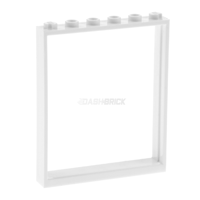 LEGO Window/Door Frame 1 x 6 x 6 Flat Front, White [42205] 6256127