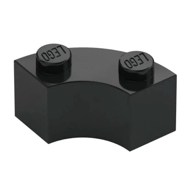 LEGO Brick, Round Corner 2 x 2 Macaroni, Black [85080] 4567436