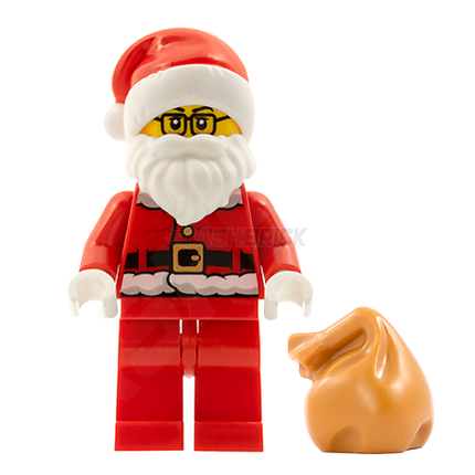 LEGO Minifigure - Santa, "Fendrich" Fur Lined Jacket, Glasses, Sack [Christmas]