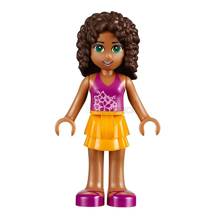 LEGO Minifigure - Friends Andrea, Layered Skirt, Magenta Top [FRIENDS]