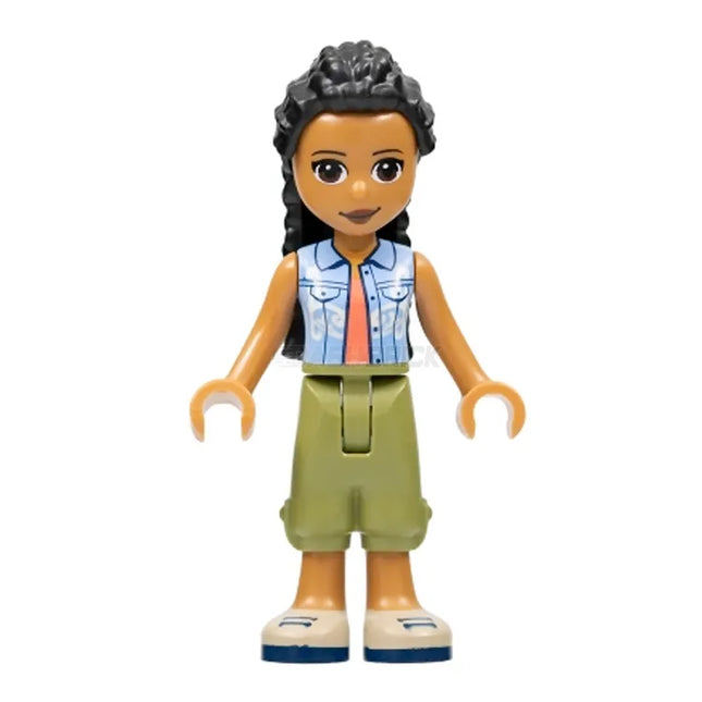 LEGO Minifigure - Friends Dr. Makena - Olive Green Trousers, Blue Vest, Coral Shirt [FRIENDS]