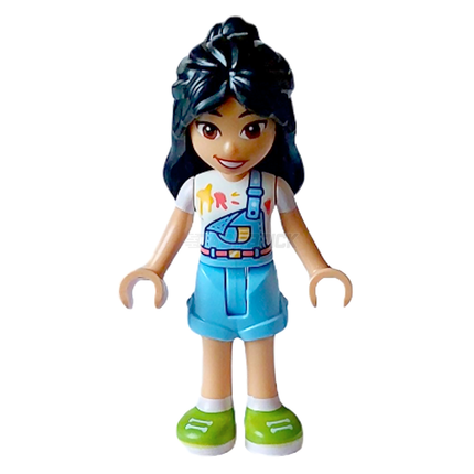 LEGO Minifigure - Friends Liann - Overalls, Blue Shorts, Lime Shoes [FRIENDS]