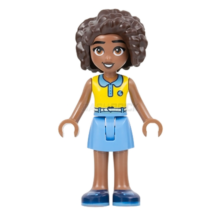 LEGO Minifigure - Friends Aliya - Yellow Top, Medium Blue Skirt, Dark Blue Shoes [FRIENDS]