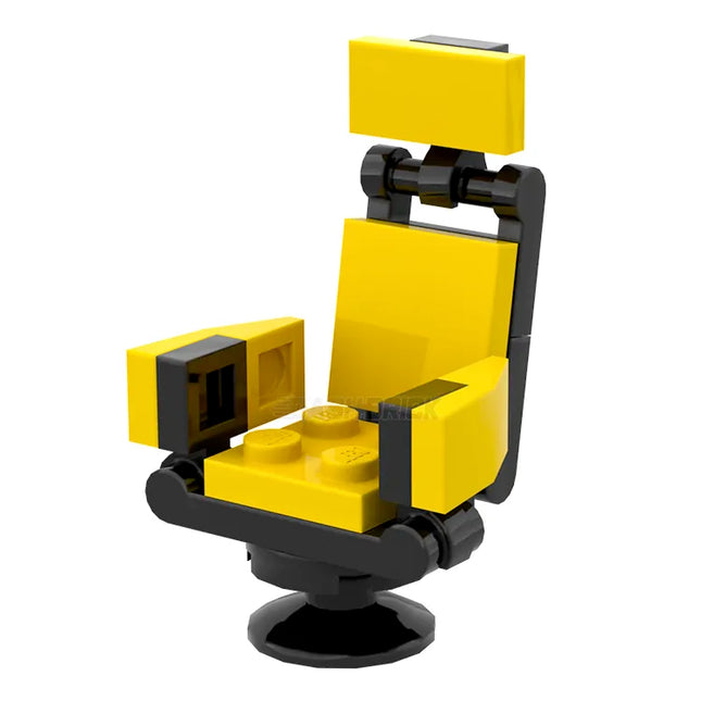 LEGO "Ultimate Gamer Chair" - Adjustable Swivel Chair with Armrests, Yellow [MiniMOC]