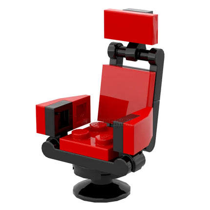 LEGO "Ultimate Gamer Chair" - Adjustable Swivel Chair with Armrests, Red [MiniMOC]