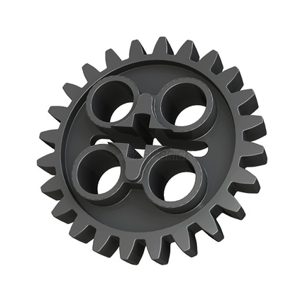 LEGO Technic, Gear 24 Tooth with 1 Axle Hole, Dark Grey [3648] 4514558