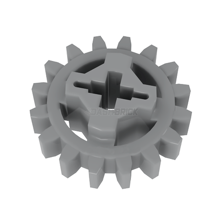 LEGO Technic, Gear 16 Tooth - Axle Hole with Closed Sides, Light Grey [94925] 4640536