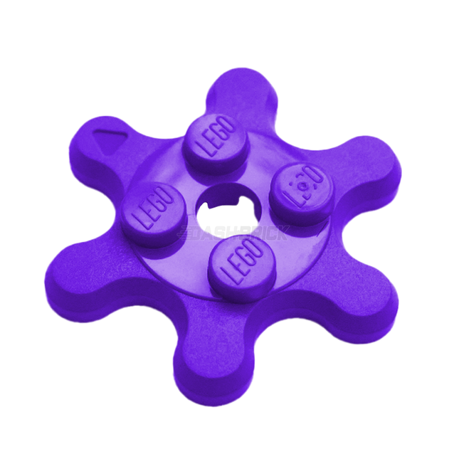 LEGO Plate, Round 2 x 2 Gear 6 Tooth, Dark Purple [35442] 6238330