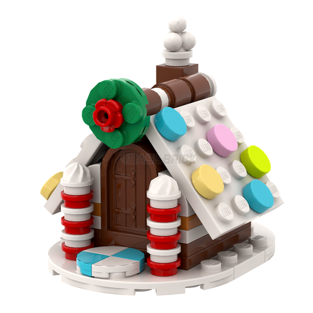 LEGO "Gingerbread House" - Christmas Ornament & Display [MiniMOC]