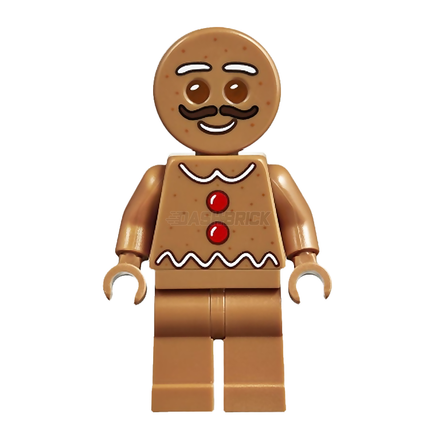 LEGO Minifigure - Gingerbread Man - Moustache (2019) [HOLIDAY]