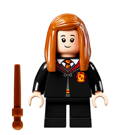 LEGO Minifigure - Ginny Weasley - Gryffindor Robe Clasped, Black Short Legs [HARRY POTTER]