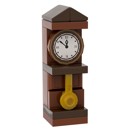 LEGO "Grandfather Clock" - Reddish Brown, Pearl Gold [MiniMOC]