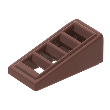 LEGO Slope 18 2 x 1 x 2/3 with Grille, Reddish Brown [61409] 6214443