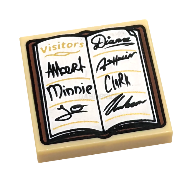 LEGO Minifigure Accessory - Guest Book, 'Visitors', Signatures Log [3068bpb1887] 6366172
