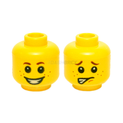 LEGO Minifigure Part - Head, Child, Freckles, Smiling/Scared [3626cpb1349] 6121896
