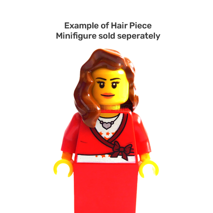 LEGO Minifigure Part - Hair Female Mid-Length, Part over Right Shoulder, Dark Orange [85974]