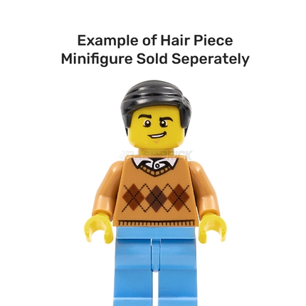 LEGO Minifigure Part - Hair Short Combed Sideways Part Left, Black [99930] 4653226
