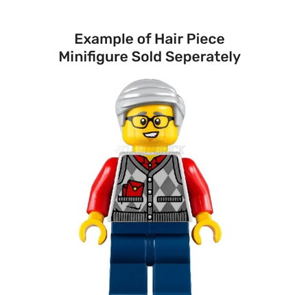 LEGO Minifigure Part - Hair Short Combed Sideways Part Left, Light Grey [99930] 6310479