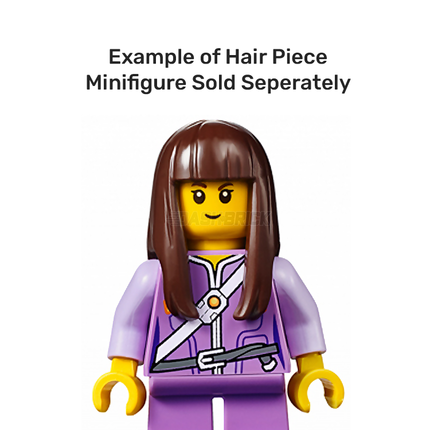 LEGO Minifigure Part - Hair Long Straight, Bangs, Flexible Rubber, Bright Light Yellow [17346] 6263742