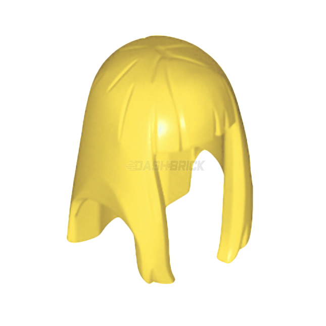 LEGO Minifigure Part - Hair Long Straight, Bangs, Flexible Rubber, Bright Light Yellow [17346] 6263742