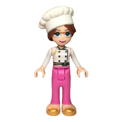LEGO Minifigure - Friends Lillie - White Jacket, Dark Pink Pants, Chef Toque (2020) [FRIENDS]