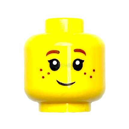 LEGO Minifigure Part - Head, Child, Eyelashes, Red Eyebrows, Freckles [3626cpb0690] 6105708