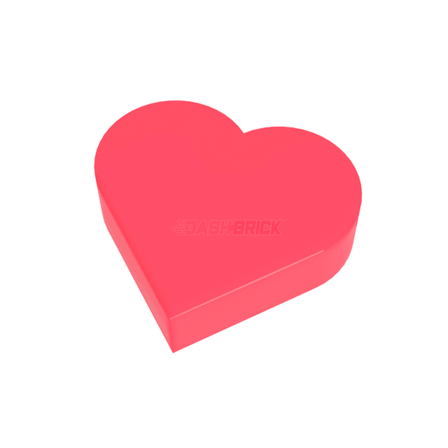 LEGO Tile, Round 1 x 1 Heart, Coral [39739] 6488474