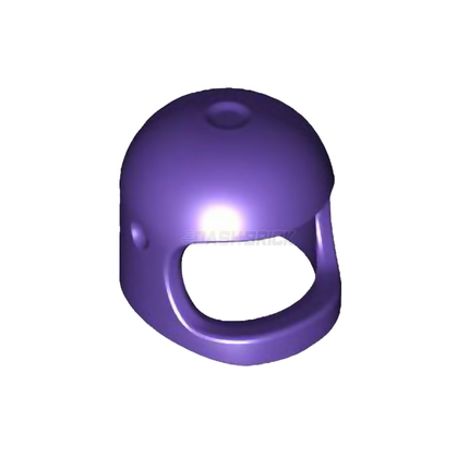 LEGO Minifigure Part - Helmet Space/Town, Thick Chin Strap, Visor Dimples, Dark Purple [50665] 6417692