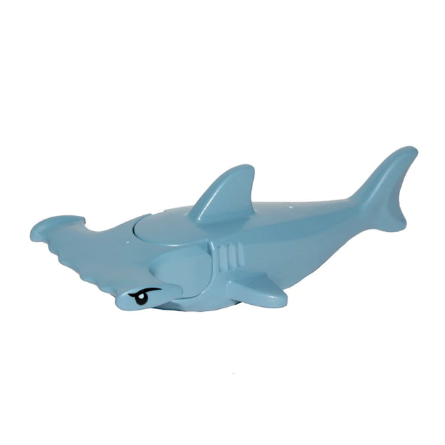 LEGO Minifigure Animal - Shark, Hammerhead, Debossed Gills, Sand Blue [14518c03pb01]