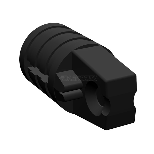 LEGO Hinge Cylinder 1 x 2 Locking, 1 Finger and Axle Hole on Ends with Slots, Black [30552] 4158848