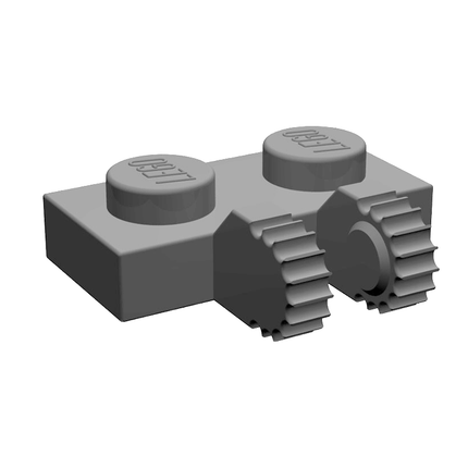LEGO Hinge Plate 1 x 2 Locking with 2 Fingers on Side, Light Grey [60471] 4515341