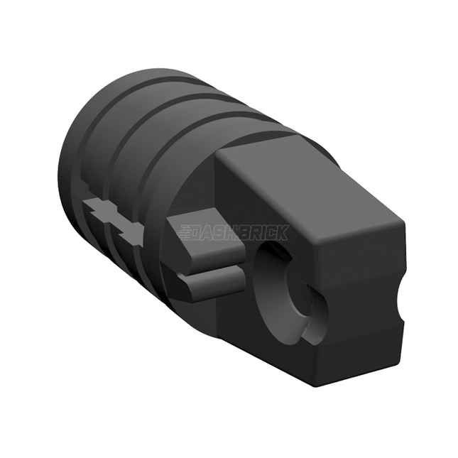 LEGO Hinge Cylinder 1 x 2 Locking, 1 Finger and Axle Hole on Ends with Slots, Dark Grey [30552] 4210694