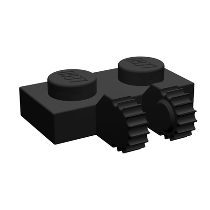 LEGO Hinge Plate 1 x 2 Locking with 2 Fingers on Side, Black [60471] 4515340