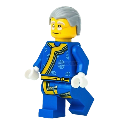 LEGO Minifigure - Shadow Puppeteer, Gray Hair, Glasses, Blue Changshan [CITY]