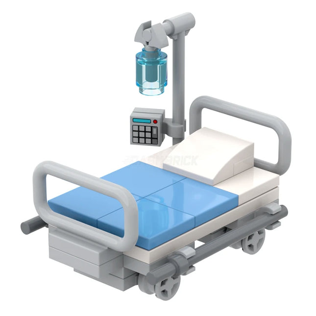 LEGO "Hospital Bed" - Medical/Operation, Monitor, IV, Wheels [MiniMOC]